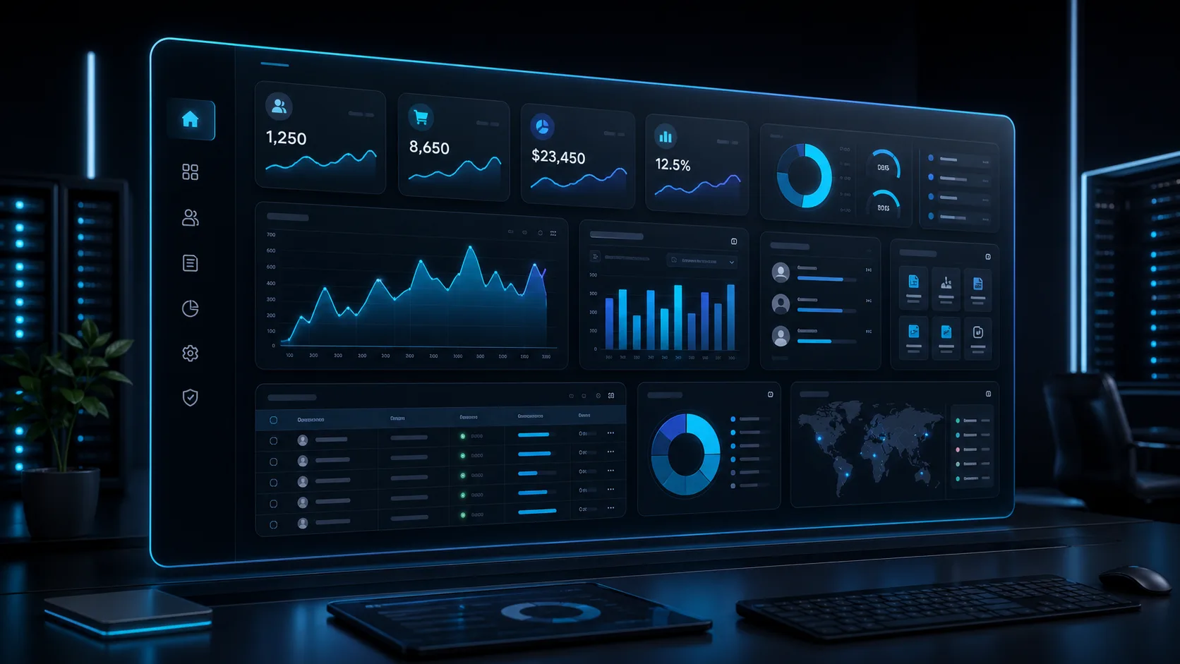 Dashboard and admin panel development